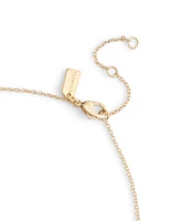 Coach Faux Stone Mini Vintage Charms Signature Bib Necklace