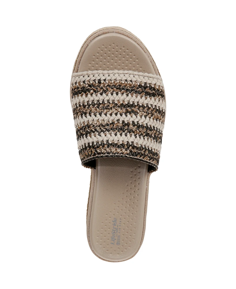 LifeStride Women's Breezy Washable Slide Wedge Sandals
