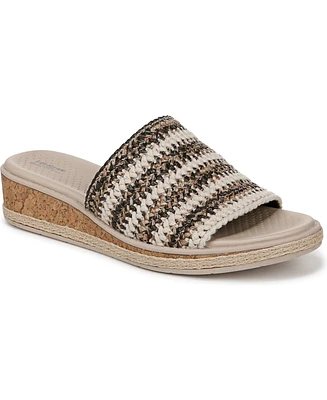 LifeStride Women's Breezy Washable Slide Wedge Sandals