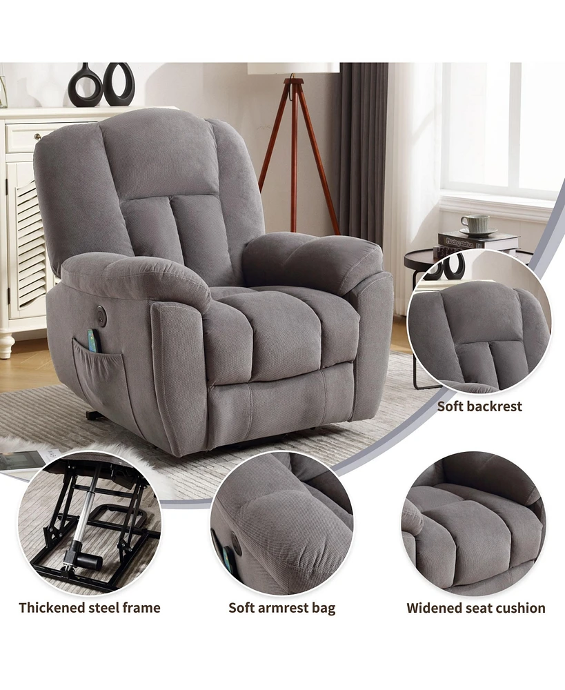 Power Lift Recliner Chair Recliners with Heat and Massage