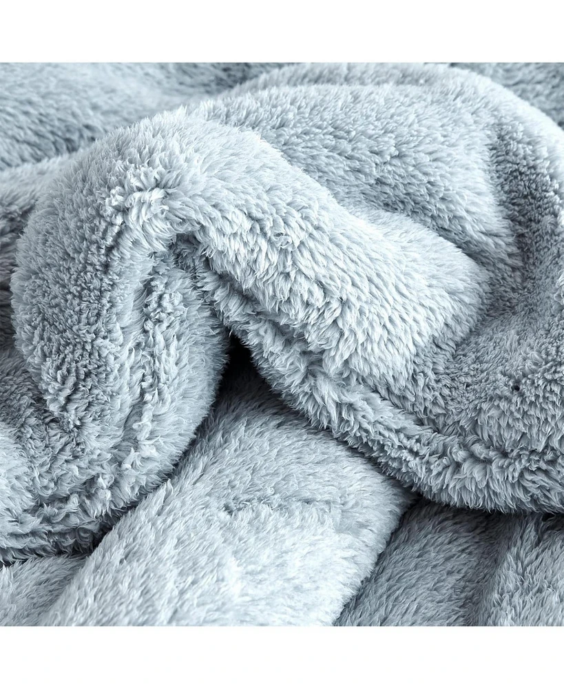 Coma Inducer Oversized Comforter - The Original Plush - Frosted Arctic Ice , Queen