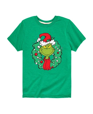 The Grinch Big Boys Wreath Short Sleeve Graphic Tee