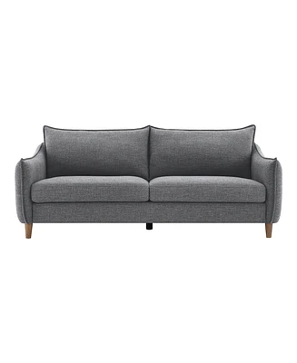 Furniture of America 85" Lacy Chenille Slope Arm Sofa
