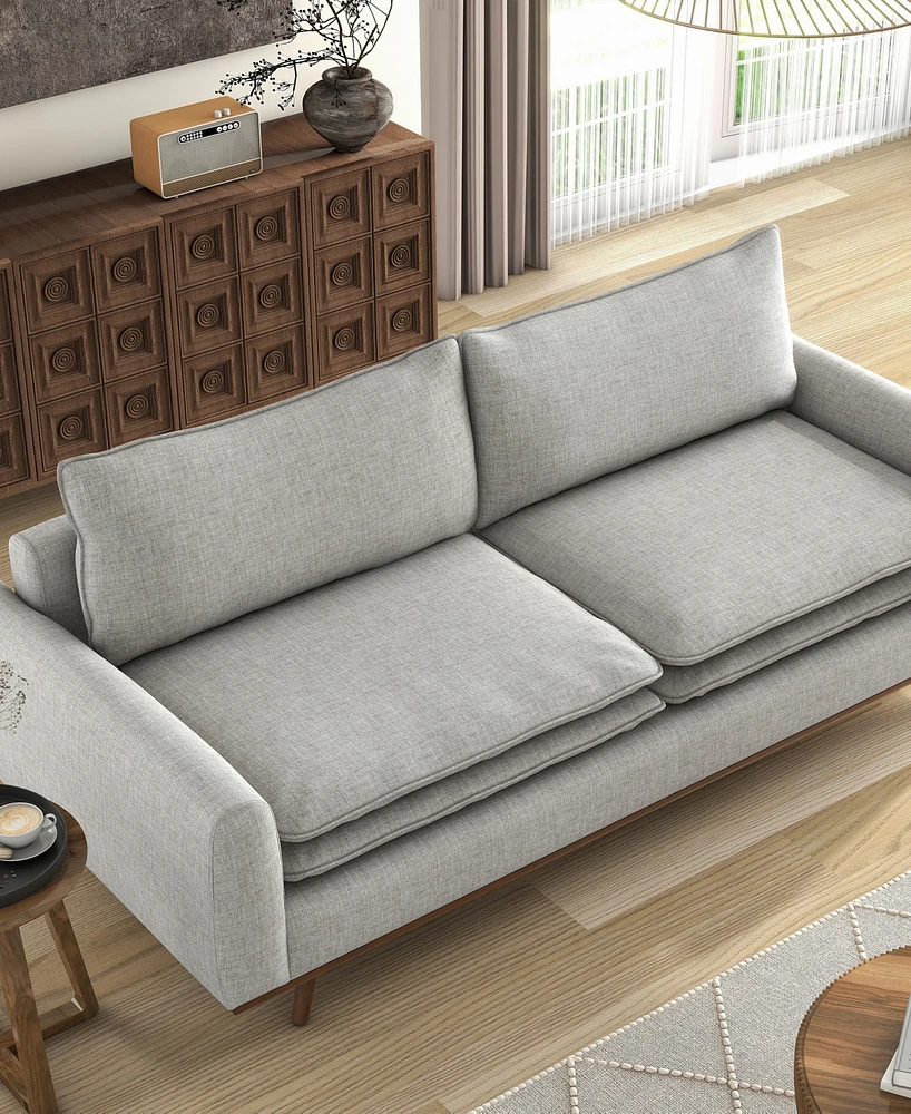 Furniture of America 83" Kasi Round Arm Sofa