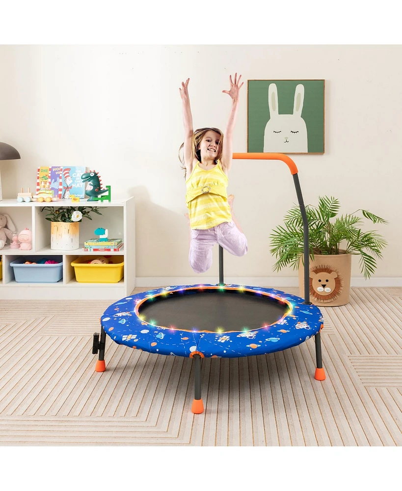 Gouun 36 Inch Mini Trampoline with Colorful Led Lights and Bluetooth Speaker