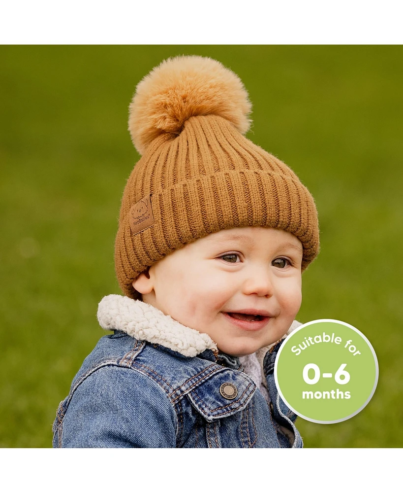 KeaBabies 2pk Baby Hats, Beanies, Newborn Hats for Girls, Boys, Winter Hat, 6-36 Months Infant Hat