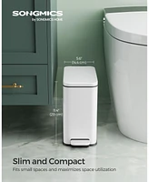 1.3 Gallon Small Bathroom Trash Can with Lid for Compact Waste Storage