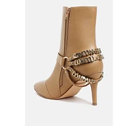Nicene Harness Detail Stiletto Boots