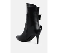 Ebera Chunky Buckle Strap Ankle Boots
