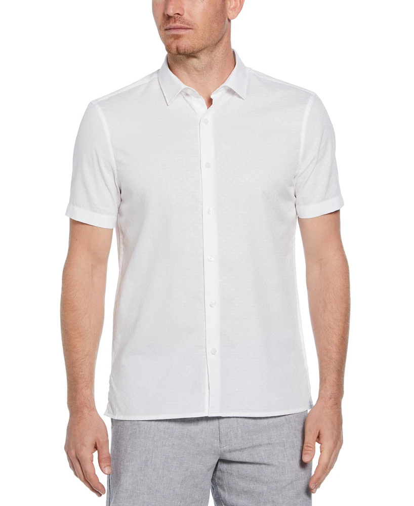 Perry Ellis Men's Dobby-Weave Shirt