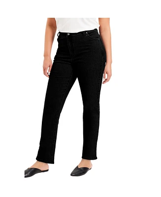 June + Vie Women's Plus Fit Straight-Leg Jeans