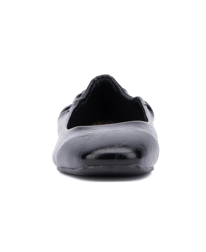 New York & Company Women's Paris Elastic Back Flat Ballet Flats