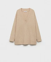 Mango Women's Oversized V-Neck Sweater