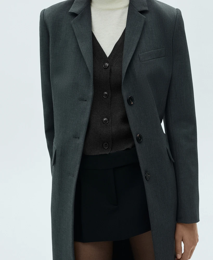 Mango Women's V-Neck Knit Cardigan