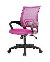 Slickblue Modern Mid-Back Ergonomic Mesh Office Desk Chair with Armrests and Wheels for Comfort and Mobility