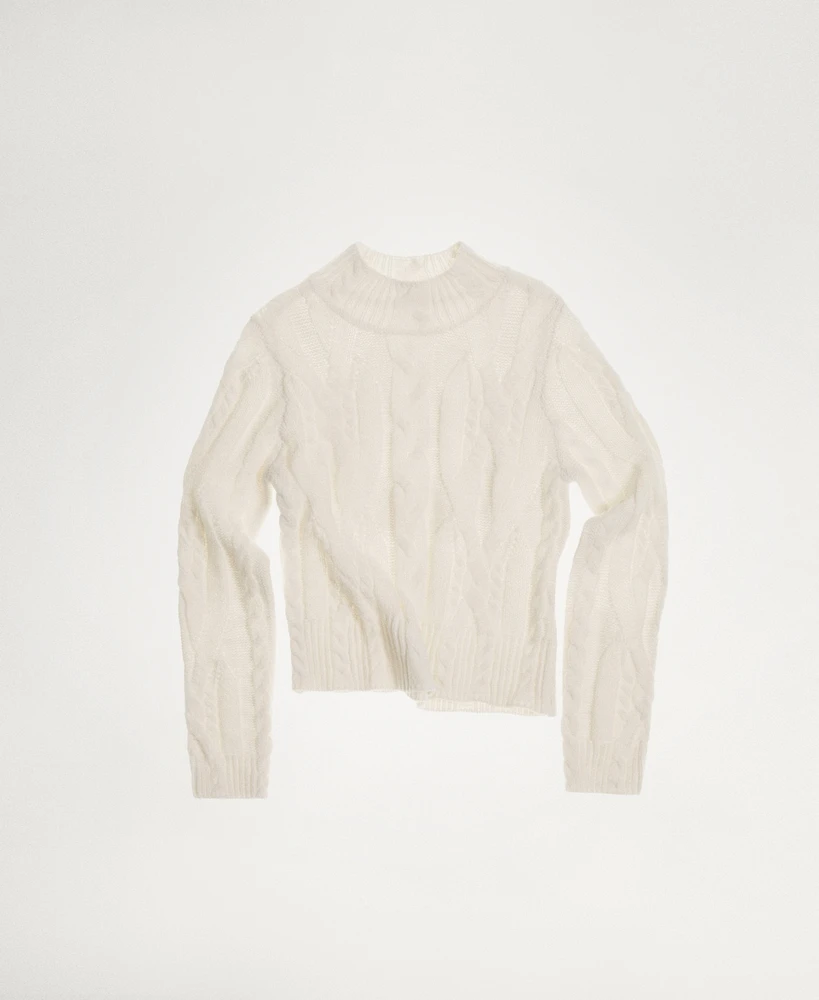 Mango Women's Perkins Neck Braided Sweater