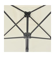 Garden Parasol with Steel Pole 98.4"x98.4" Sand