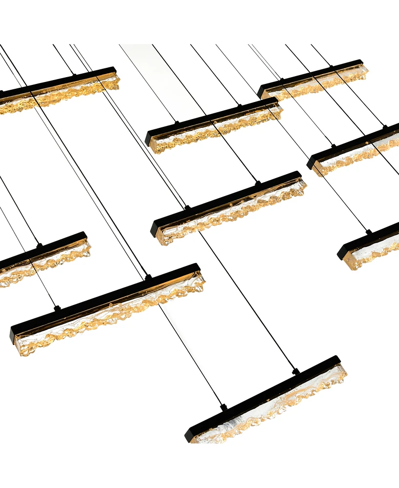 Cwi Lighting 5.5" Metal Stagger Integrated Led Chandelier