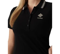 Guess Women's Suzanne Logo Graphic Polo Shirt