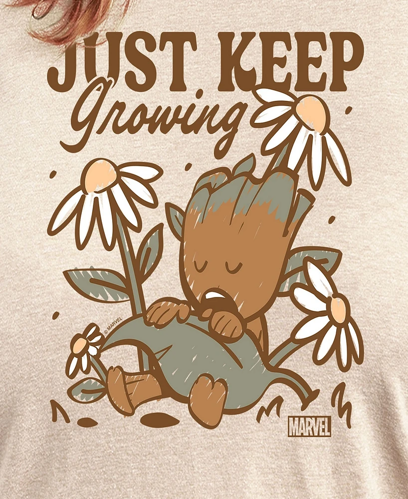 Hybrid Apparel Plus Marvel Guardians Of The Galaxy Just Keep Growing Graphic Crew Neck Tee