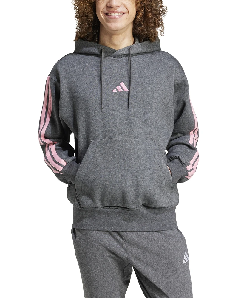 adidas Men's Essential Three Stripes Fleece Hoodie