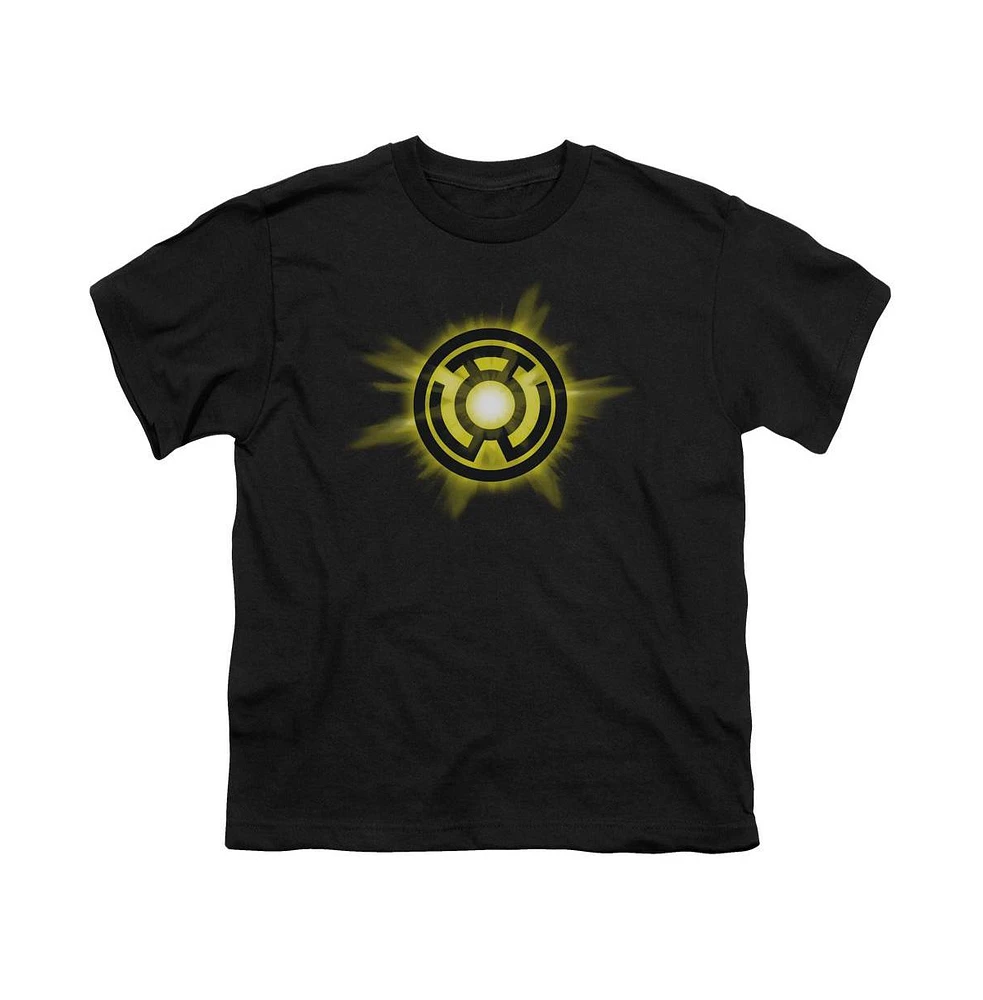 Green Lantern Boys Yellow Glow Short Sleeve Tee / T-Shirt