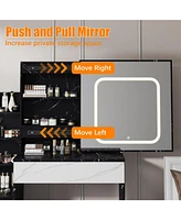 gaomon Bedroom Dresser with Electrical Outlet 4 Drawer Storage Cabinet Dresser