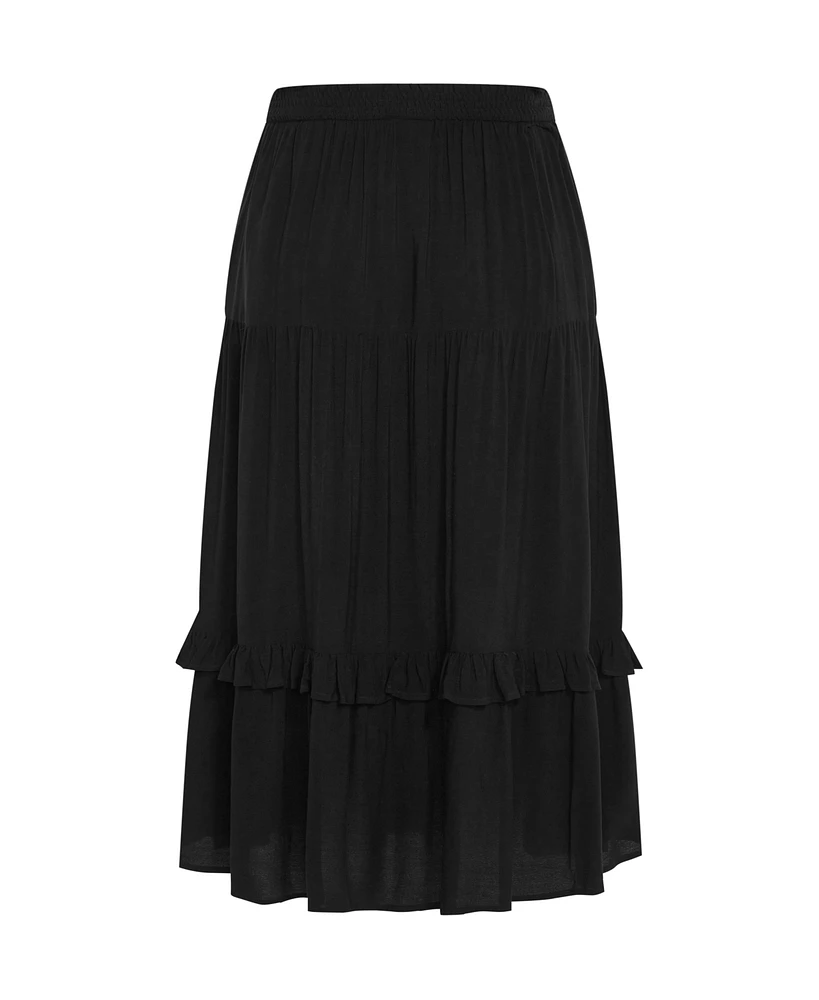 Plus Devine Beauty Plain Skirt