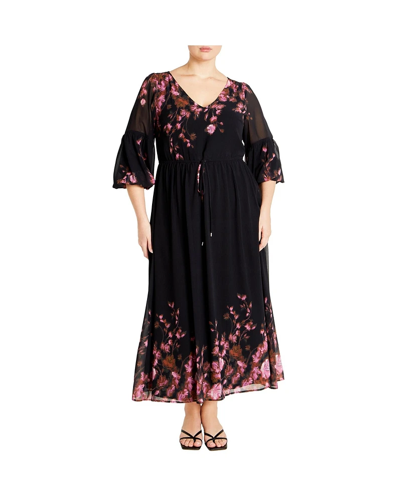 Plus Romance Border Dress