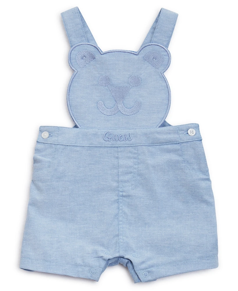 Guess Baby Boys Short Sleeve Bodysuit and Bear Shortall, 2-Piece Set