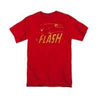 Dc Flash Mens Comics Speed Distressed Short Sleeve Adult Tee / T-Shirt
