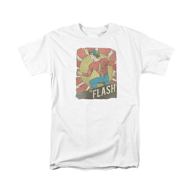 Dc Flash Mens Comics Tattered Poster Short Sleeve Adult Tee / T-Shirt