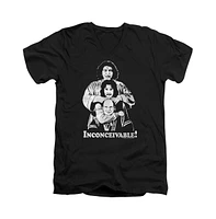 Princess Bride Mens Inconceivable Short Sleeve Adult V Neck Premium Cotton Tee / T-Shirt