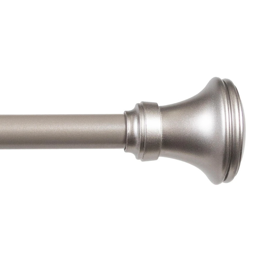 Kenney Fast Fit Vance 5/8-Inch Adjustable Decorative Curtain Rod for Easy Installation