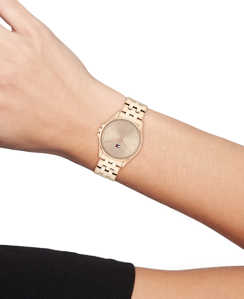 Tommy Hilfiger Women's Quartz Rose Gold Tone Stainless Steel Bracelet Watch, 30mm
