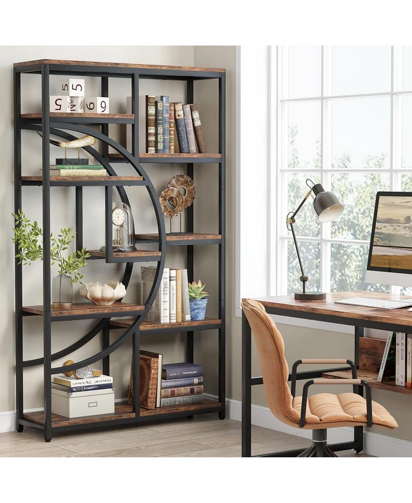 Tribesigns Bookshelf Industrial 5 Tier Etagere Bookcase