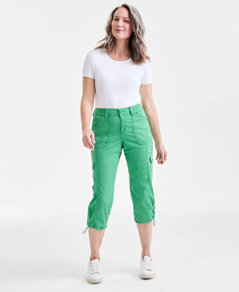 Style & Co Women's Mid-Rise Cargo Capri Pants, Exclusively at Macy's