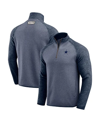 Fanatics Men's Navy Dallas Cowboys Tonal Quarter-Zip Jacket