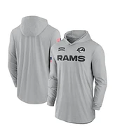 Nike Men's Gray Los Angeles Rams 2024 Salute to Service Lightweight Performance Long Sleeve Hooded T-Shirt