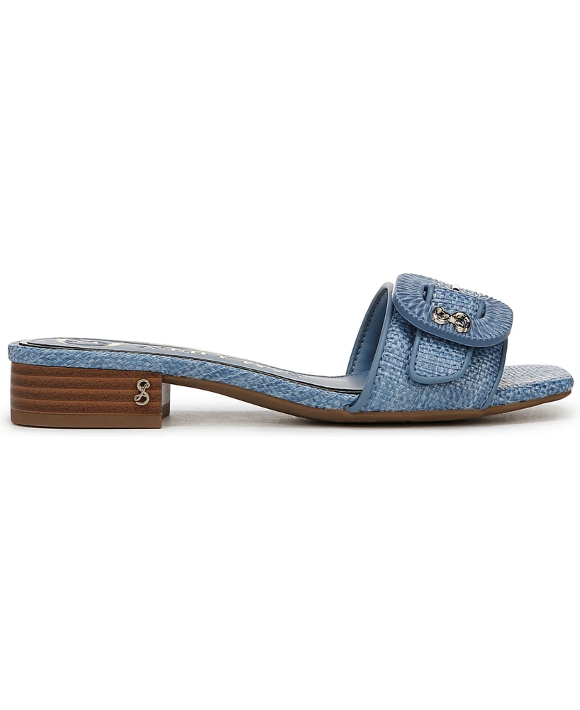 Sam and Libby Women's Kandie Buckle Block Heel Slide Sandals