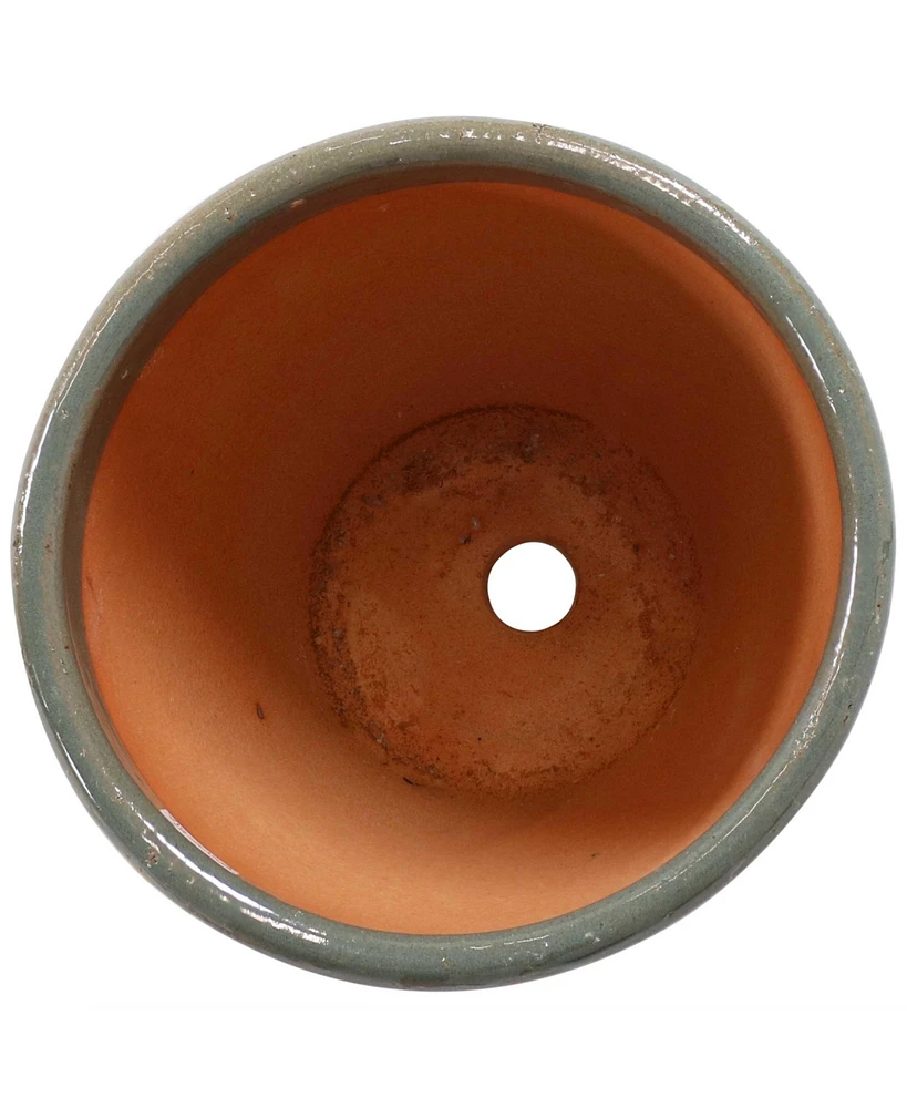 Resort High-Fired Outdoor/Indoor Glazed Uv- and Frost-Resistant Ceramic Planters with Drainage Holes