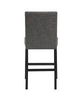 Bar Stools Set of 2, Nailhead Trim, Transitional Style with Upholstered Seat-The Pop Home