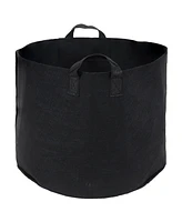 Garden Grow Bag with Handles Non-Woven Polypropylene Fabric, Black