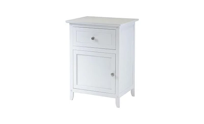 Bedroom Bedside Table – 1-Drawer Nightstand with Storage Shelf, Compact End Table for Home Use