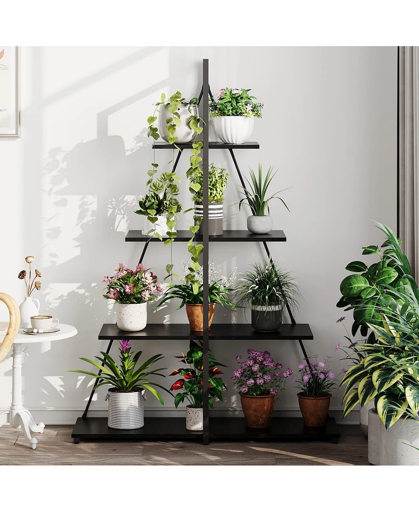 gaomon Bookcase, 4-Tier Ladder Bookshelf, A-Shaped Ladder Shelf Display