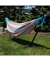 Large Double Brazilian Hammock with Stand and Carrying Case - 400 lb Weight Capacity