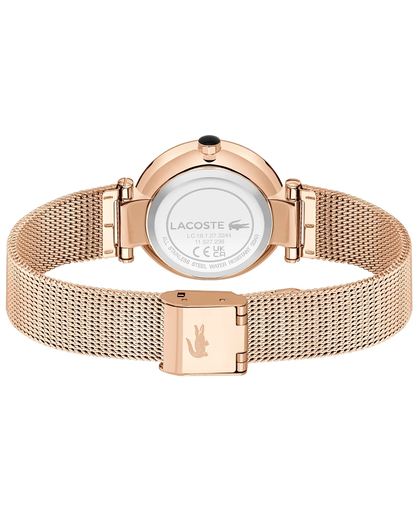 Lacoste Women's Orba Carnation Gold Stainless Steel Mesh Bracelet Watch, 30mm