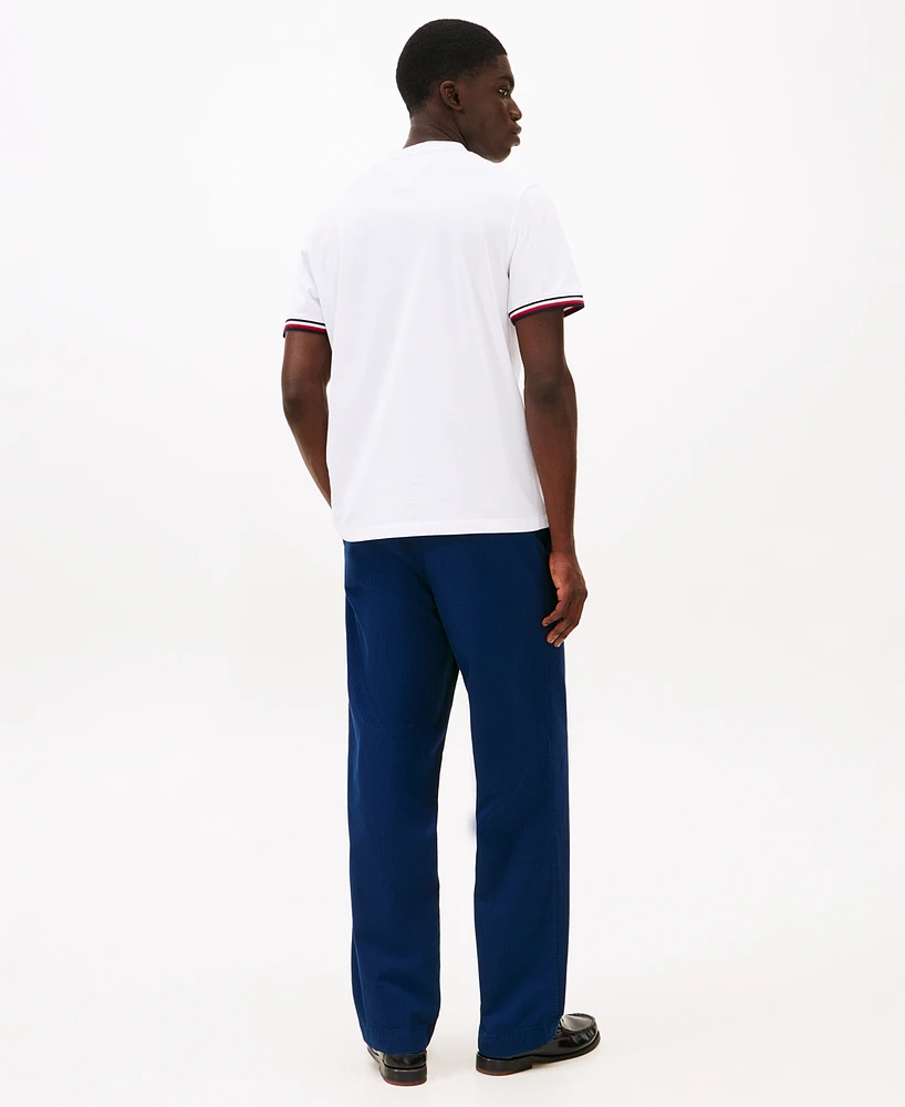 Tommy Hilfiger Men's Big & Tall Global Stripe Cuff T-Shirt