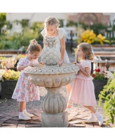Hope & Henry Toddler Girls Heirloom Short Sleeve Puff Party Dress