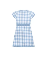 Hope & Henry Toddler Girls Short Sleeve Button Front Sweater Dress